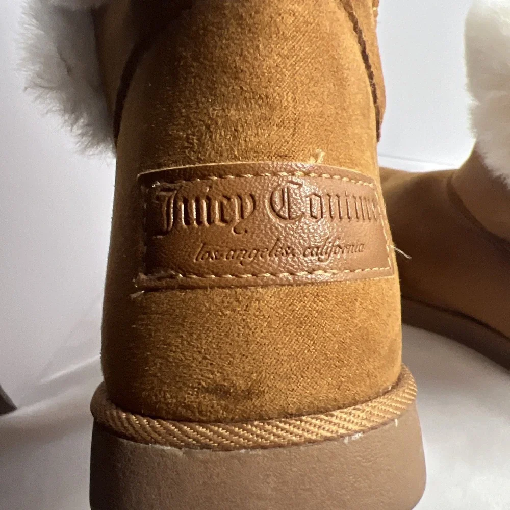 Juicy Couture King Brown Cognac Faux Fur Winter Boots Size 7.5